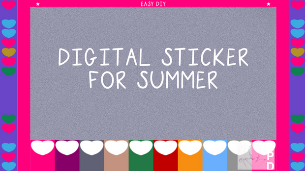 Making a Digital Sticker for Summer
